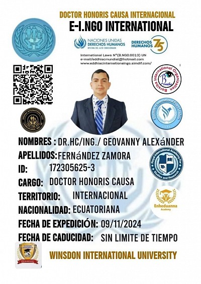 Dr.Hc/ Ingeniero/ Fernández Zamora Geovanny Alexánder