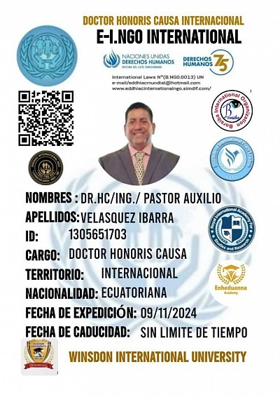 Dr.Hc. Ing/ Pastor Auxilio Velasquez Ibarra